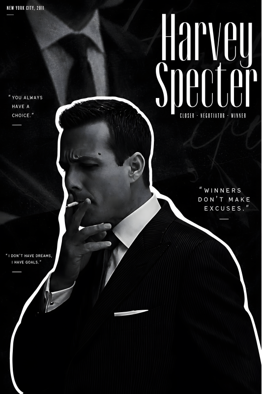 Harvey Specter | 3D Sculpted Metal Poster