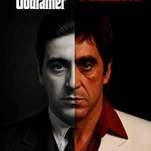 Cinema Duality Al Pacino | 3D Sculpted Metal Poster