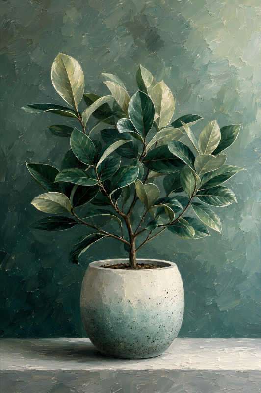 Ficus Harmony | 3D Sculpted Metal Poster