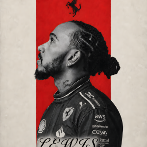 Lewis Hamilton | 3D Sculpted Metal Poster