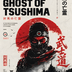 Ghost of Tsushima | 3D Sculpted Metal Poster