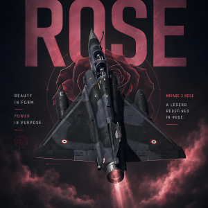 Mirage 3 Rose | 3D Sculpted Metal Poster