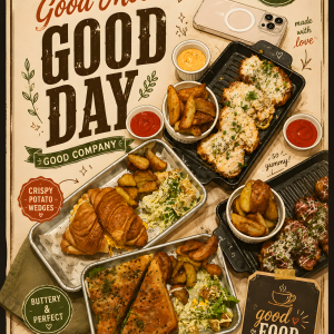 Good Food Good Mood | 3D Sculpted Metal Poster