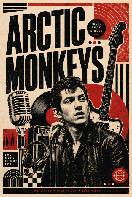 Arctic Monkeys | 3D Textured Metal Poster