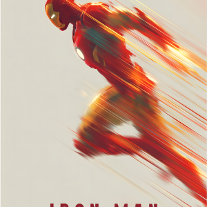 Iron Man Velocity | 3D Sculpted Metal Poster