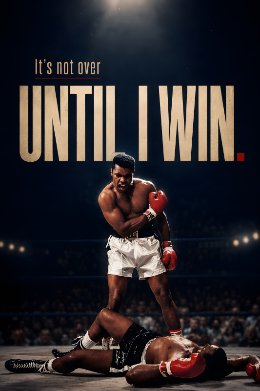 Until I Win | 3D Sculpted Metal Poster