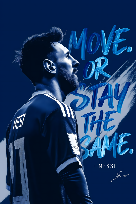 Move Or Stay The Same | 3D Sculpted Metal Poster
