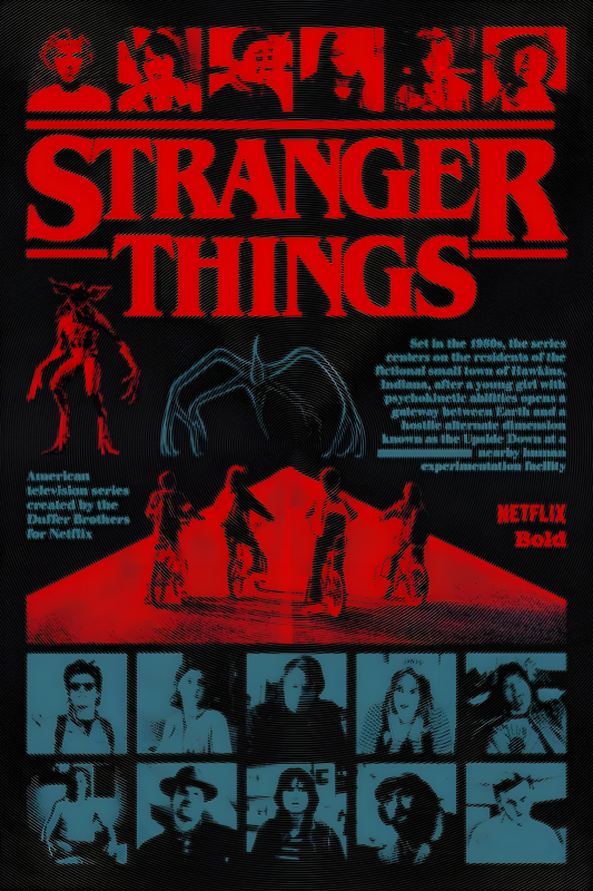Stranger Things | 3D Sculpted Metal Poster