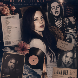 Lana Del Rey Ultraviolence | 3D Textured Metal Poster