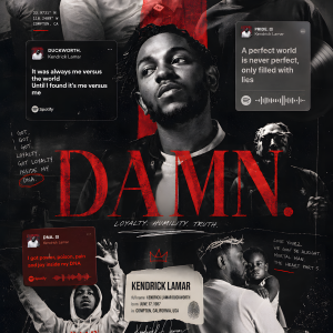 Kendrick Lamar | 3D Sculpted Poster