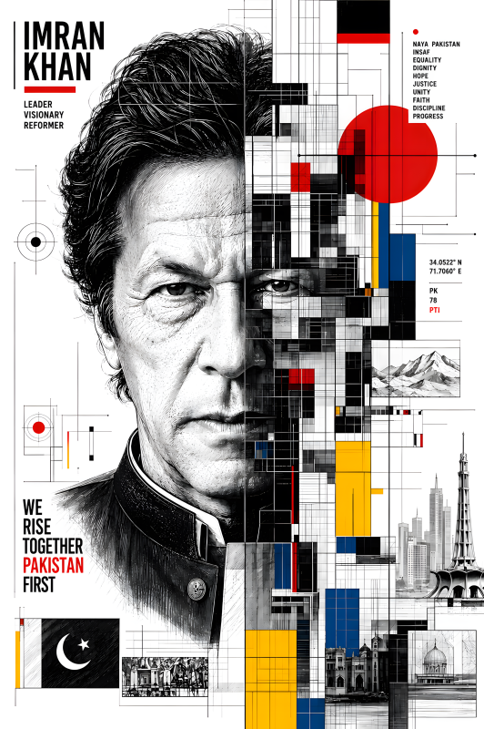 Imran Khan | 3D Sculpted Metal Poster