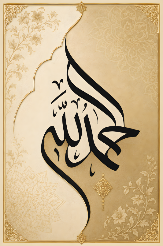Allah Calligraphy | 3D Sculpted Metal Poster