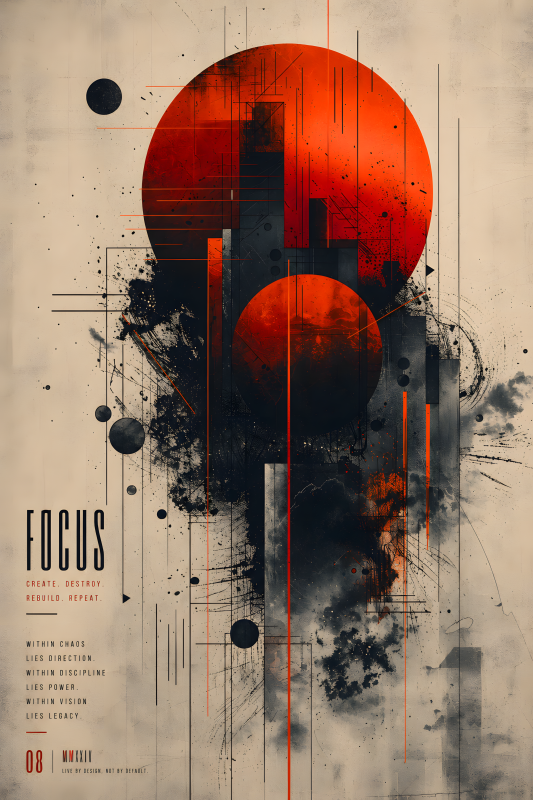 Focus | 3D Sculpted Metal Poster