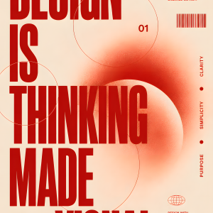 Design Made Visual | 3D Sculpted Metal Poster