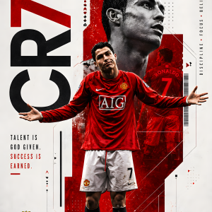 Cristiano Ronaldo | 3D Sculpted Metal Poster
