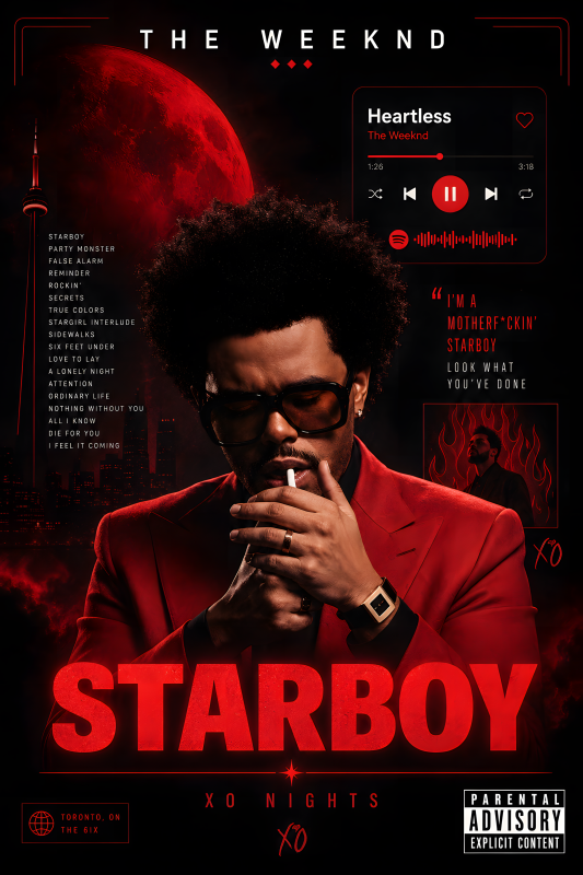 The Weeknd | 3D Sculpted Poster