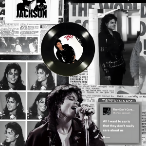 Pop Icon Michel Jackson | 3D Sculpted Metal Poster