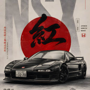 Honda NSX | 3D Sculpted Metal Poster
