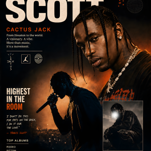Travis Scott | 3D Textured Metal Poster