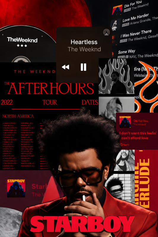 Starboy After Hours The Weekend | 3D Sculpted Metal Poster