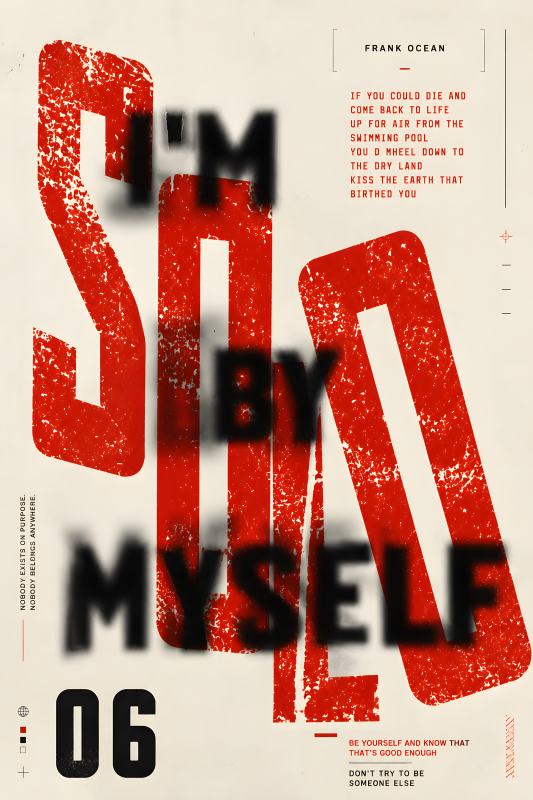 Shy By Myself | 3D Sculpted Metal Poster