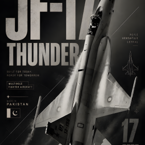 JF-17 Thunder | 3D Textured Metal Poster