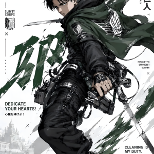 Captain Levi | 3D Sculpted Metal Poster