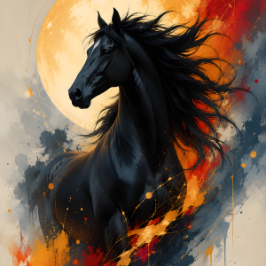 Midnight Majesty | 3D Sculpted Metal Poster