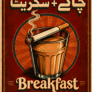 Chai Nashta Vibes | 3D Sculpted Metal Poster