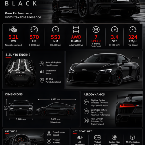 Audi R8 V10 | 3D Sculpted Metal Poster