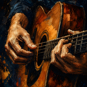 Midnight Strings | 3D Sculpted Metal Poster