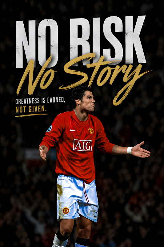 No Risk No Story | 3D Sculpted Metal Poster