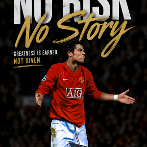 No Risk No Story | 3D Sculpted Metal Poster