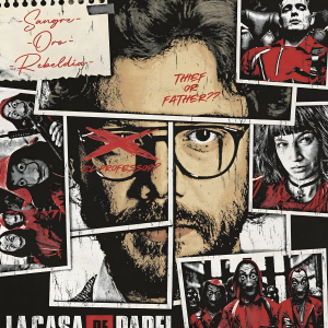 Money Heist Rebellion | 3D Sculpted Metal Poster